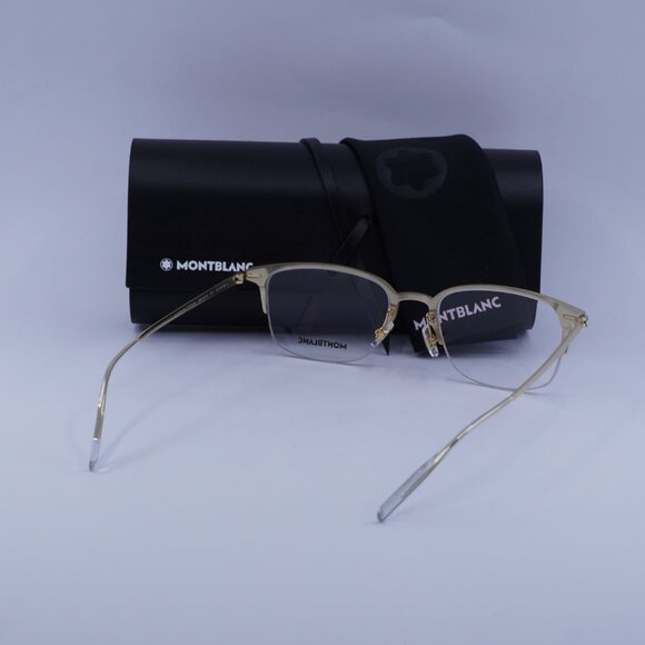 Montblanc MB0234OK 001 Square Eyeglasses 52mm – Gold - Picture 11 of 11